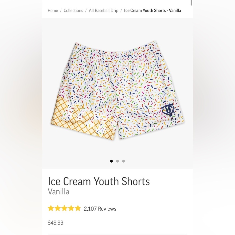 Vanilla Ice Cream YOUTH BL101 Shorts